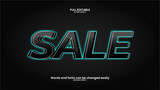 Fototapeta Panele - sale 3d text effect on black background