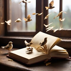 Birds and book