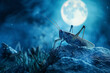 Crickets in moonlight, an atmospheric scene capturing crickets in their nocturnal activities.
