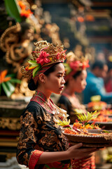 a Balinese temple festival celebration