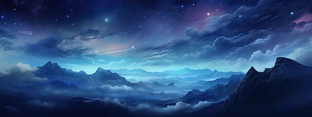 Wall Mural - colorful night sky background