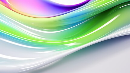 Wall Mural - Wavy abstract background. Brightly colored polymer surface with a wavy shape. A dynamic plastic form.