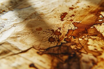 Poster - A detailed close-up of a map depicting the entire world. Perfect for educational materials or travel-related projects
