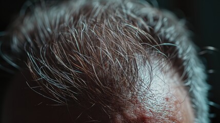 Poster - A close-up view of a person's hair being cut with a pair of scissors. This image can be used to illustrate hair cutting, hairstyling, or beauty salon concepts