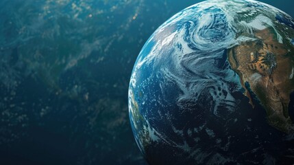 Poster - A stunning image of the Earth as seen from space. Perfect for illustrating global concepts and showcasing the beauty of our planet