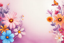 Flowers, Wallpaper With Beautiful Flowers For Decoration, V3