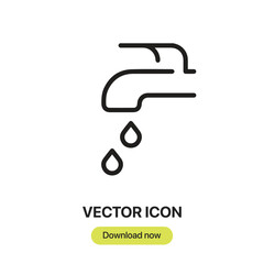 Aufkleber - Faucet icon vector. Linear-style sign for mobile concept and web design. Faucet symbol illustration. Pixel vector graphics - Vector.	
