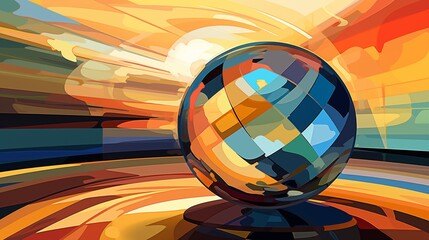Leinwandbilder - abstract globe, earth abstract wallpaper. 3d globe background