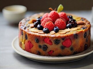 Wall Mural - cake with berries