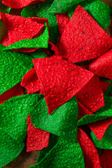 Sticker - Festive Red and Green Christmas Tortilla Chips