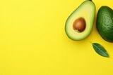 Fototapeta  - a half of an avocado with a seed in it