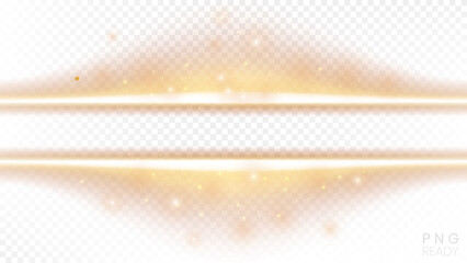 Golden Lines with Sparks Effect with Space For Text In The Center, Ready for PNG Export, Vector Illustration