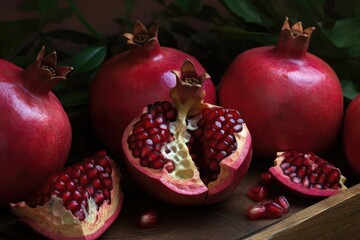 Wall Mural - Pomegranates autumn related 