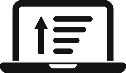 Poster - Laptop content filter icon simple vector. Creative input. Network smart