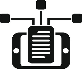 Poster - Car online data safe icon simple vector. Creative input data. Tunnel sand