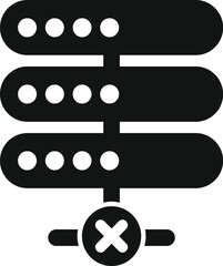 Poster - Server data restricted icon simple vector. Creative input. Data server safety