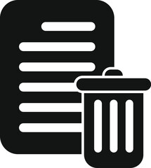 Poster - Garbage data bin icon simple vector. Input server. Network cloud