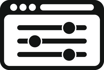 Poster - Web content filter icon simple vector. Cloud process. Manage time media