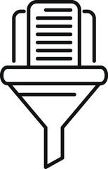 Poster - Data cloud funnel icon outline vector. Content filter. Internet online