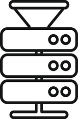 Poster - Server content filter icon outline vector. Internet work. Idea media safety