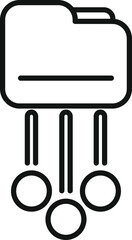 Poster - Folder online access icon outline vector. Content filter. Online internet media