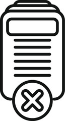 Poster - Restricted content icon outline vector. Data cloud process. Conduit online