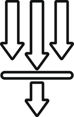 Poster - Download strain flow icon outline vector. Dark conduit. Safety data server