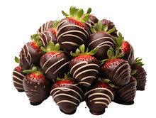 A Pile Of Chocolate Covered Strawberries