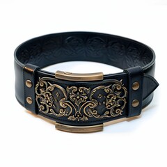 Classic Leather Belt, an Elegant Fashion Accessory, in Brown and Black isolated on white