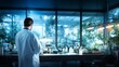 © rodrigo - scientist in his laboratory, looking for new elements that help humanity to a more sustainable