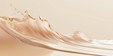 Wall Mural - Moisturizer slashes and waves on light pastel background, hydrating face cream or lotion for skin care