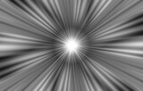 Fototapeta  - Rozbłysk białego światła na tle szarych promieni - abstrakcyjne tło, luminescencja   