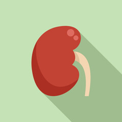 Sticker - Human organ icon flat vector. Science transplant. Cell bioprinting