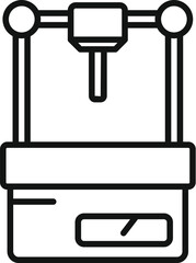 Poster - Biomedical printer icon outline vector. Bioprinting anatomy. Bio machine