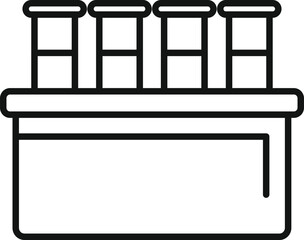 Poster - Test tubes blood icon outline vector. Bioprinting medicine. Medical health
