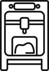 Poster - Medical printing icon outline vector. Bioprinting anatomy. Machine human monitor