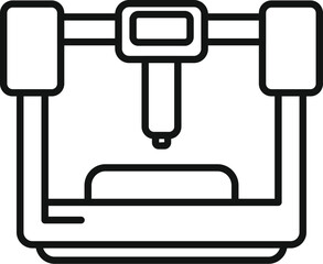 Poster - Modern bioprinting icon outline vector. Organ transplant. Monitor cellular
