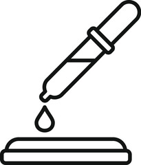 Poster - Science medical blood dropper icon outline vector. Future dna. Human healthcare