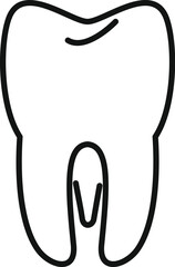 Poster - Tooth transplant icon outline vector. Bioprinting anatomy. Future bio monitor