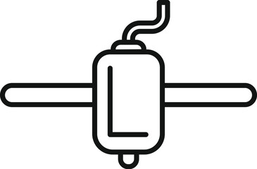 Poster - Printing cell bio icon outline vector. Medical science. Organ transplant