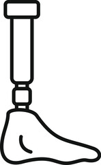 Poster - Foot bioprinting icon outline vector. Science transplant. Medical engineering