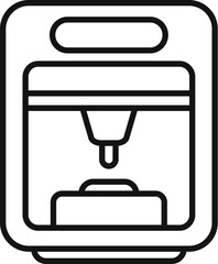 Poster - Monitor bioprinting icon outline vector. Eye future. Organ medical printing