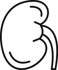 Poster - Human organ icon outline vector. Science transplant. Cell bioprinting