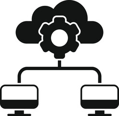 Poster - Server local network icon simple vector. Internet provider. Sim card lock