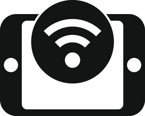 Poster - Wifi tablet internet icon simple vector. Storage cloud. Server phone online
