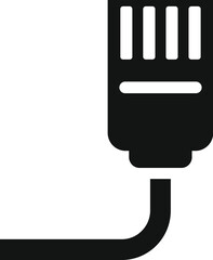 Poster - Internet provider cable icon simple vector. Dark router storage. Sim card lock