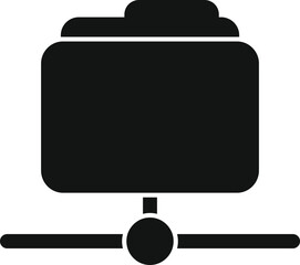 Poster - Internet shared folder icon simple vector. Router storage limit. Admin online
