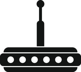 Poster - One antenna router icon simple vector. Dark storage cloud. Admin online tech