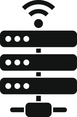 Poster - Server data support icon simple vector. Internet provider. Network digital