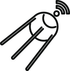 Poster - satellite internet provider icon outline vector. cloud business. server data internet